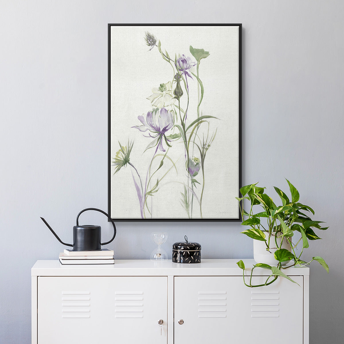 Late Summer Wildflowers II V30 - Floater Framed Canvas Print