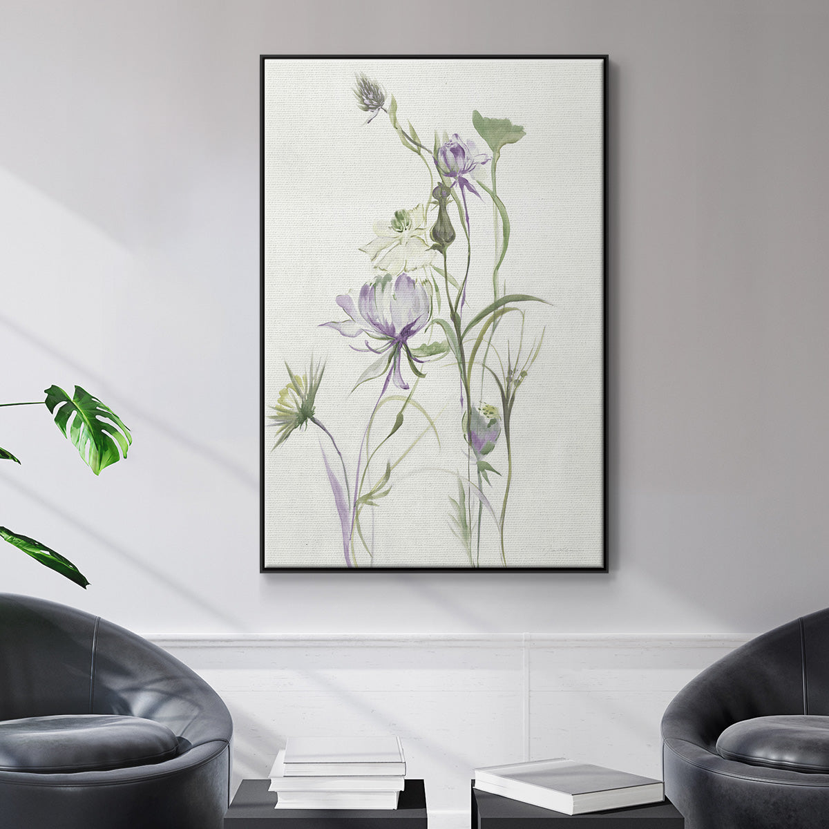 Late Summer Wildflowers II V30 - Floater Framed Canvas Print