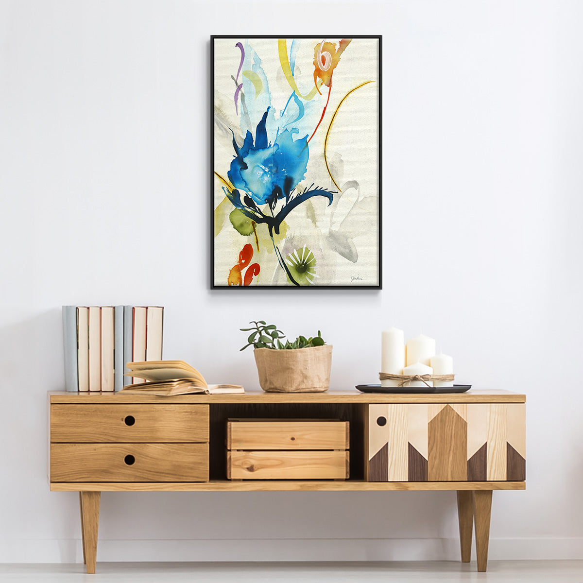 Local Color I - Floater Framed Canvas Print