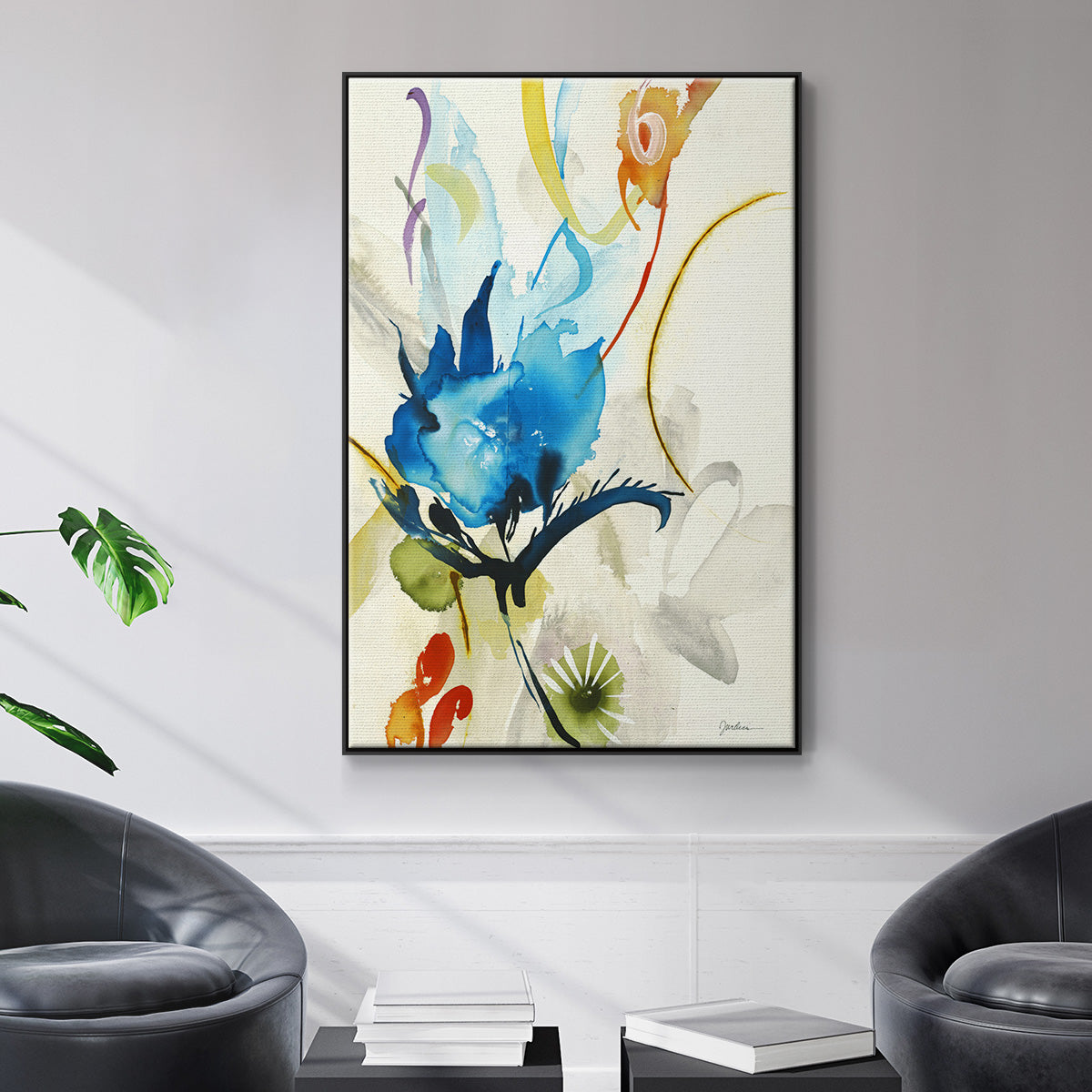 Local Color I - Floater Framed Canvas Print