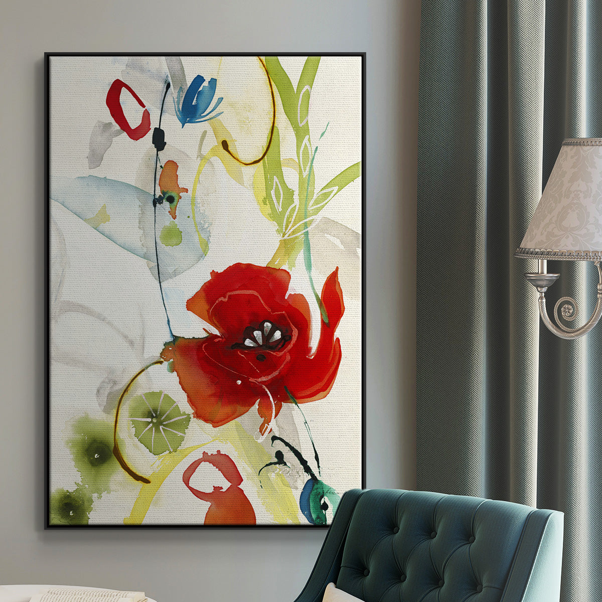 Local Color II - Floater Framed Canvas Print