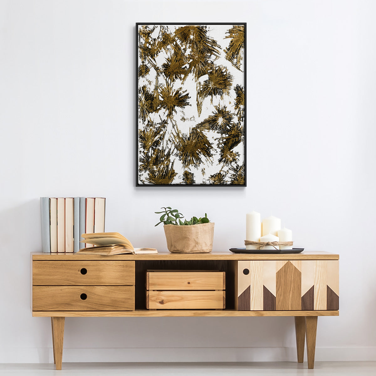 Fireworks - Floater Framed Canvas Print