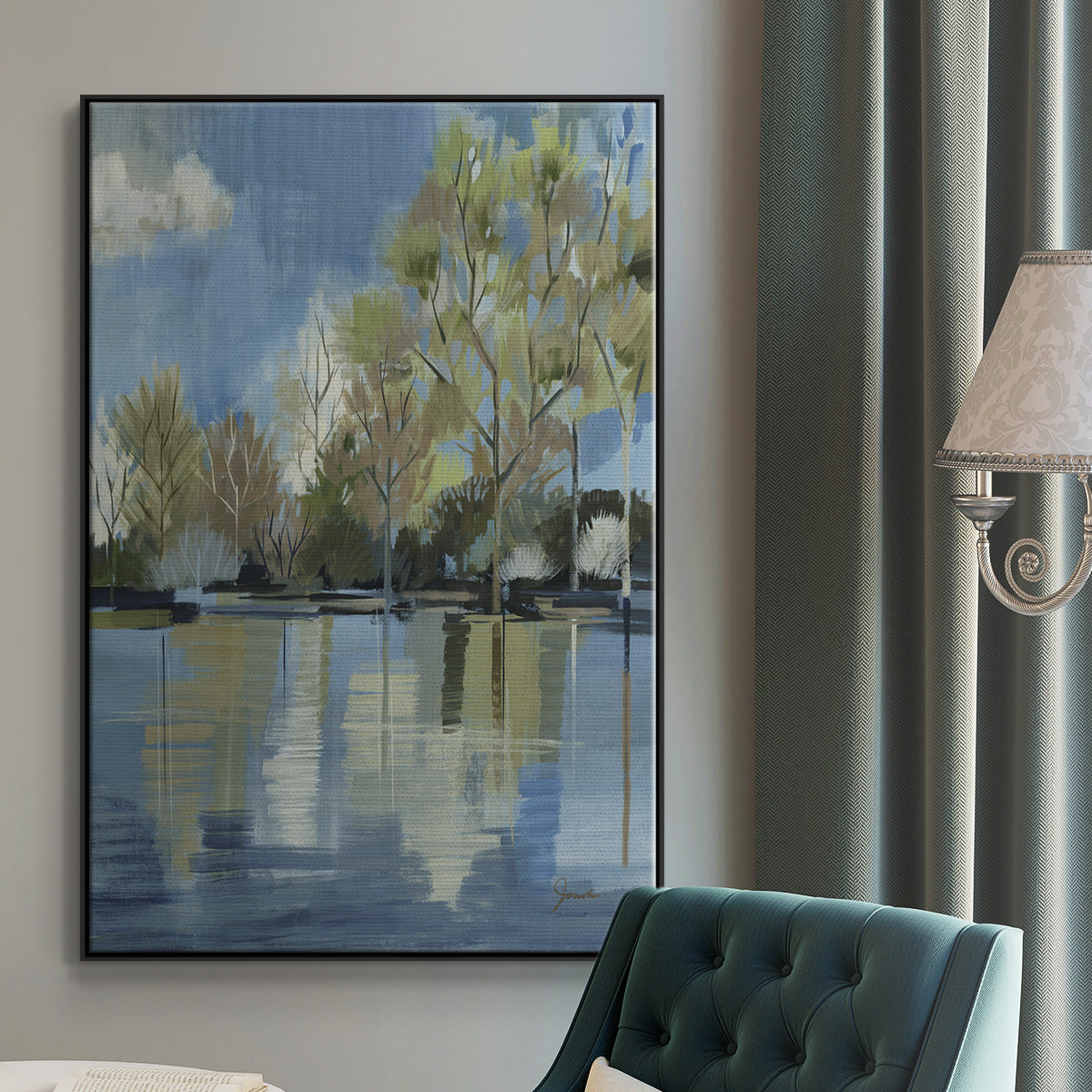 Enchanted Forest I - Floater Framed Canvas Print