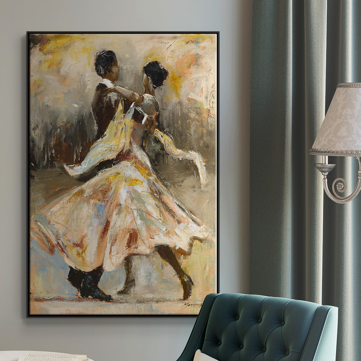 Night Out - Floater Framed Canvas Print