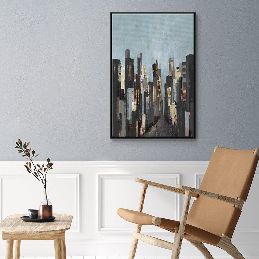 City Beat - Floater Framed Canvas Print