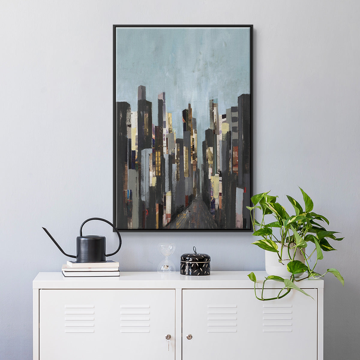 City Beat - Floater Framed Canvas Print