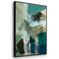 Crossing the Lines - Floater Framed Canvas Print