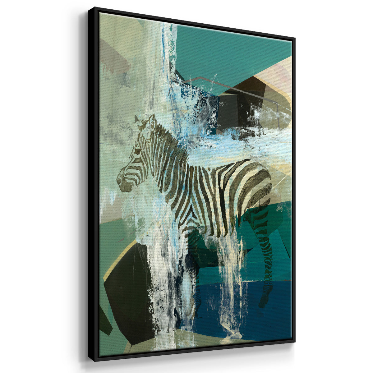 Crossing the Lines - Floater Framed Canvas Print
