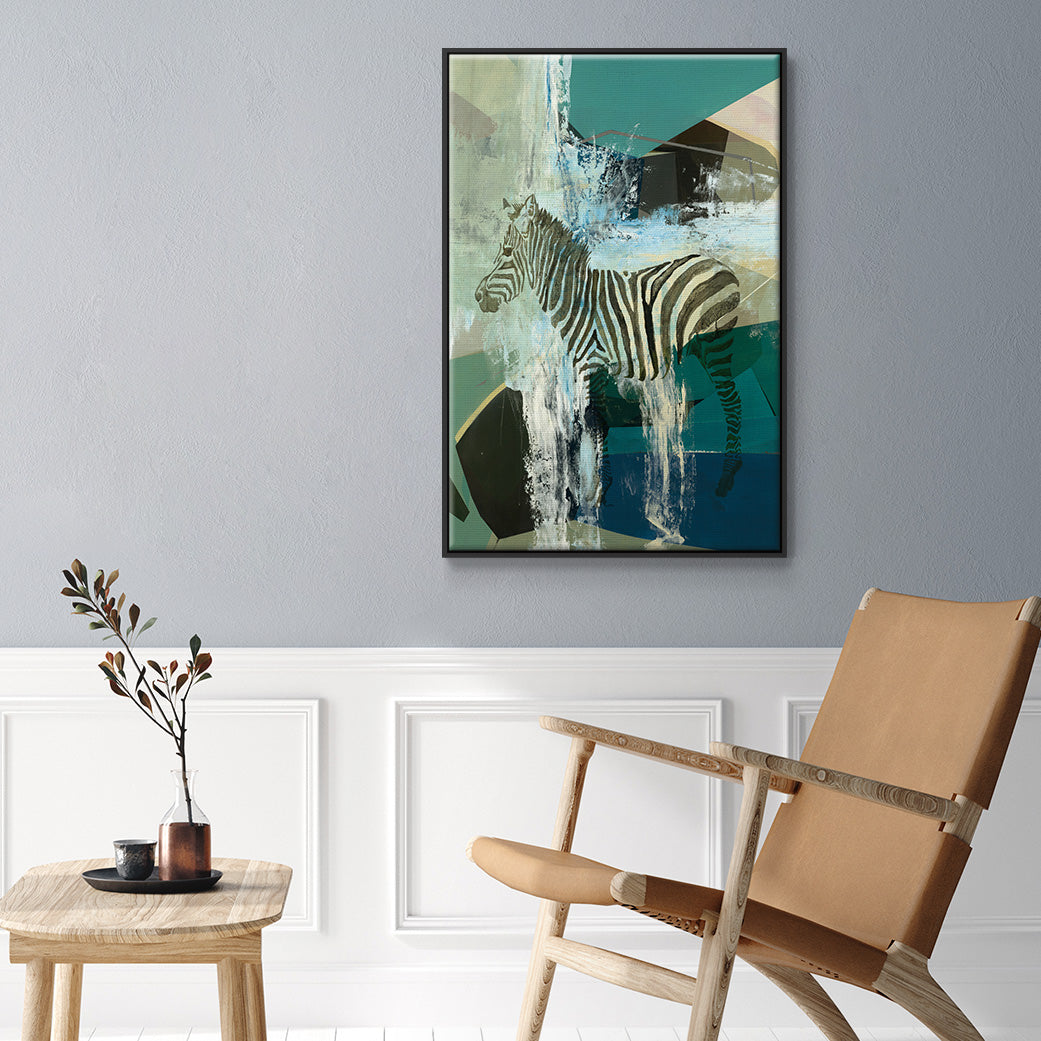Crossing the Lines - Floater Framed Canvas Print