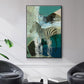 Crossing the Lines - Floater Framed Canvas Print