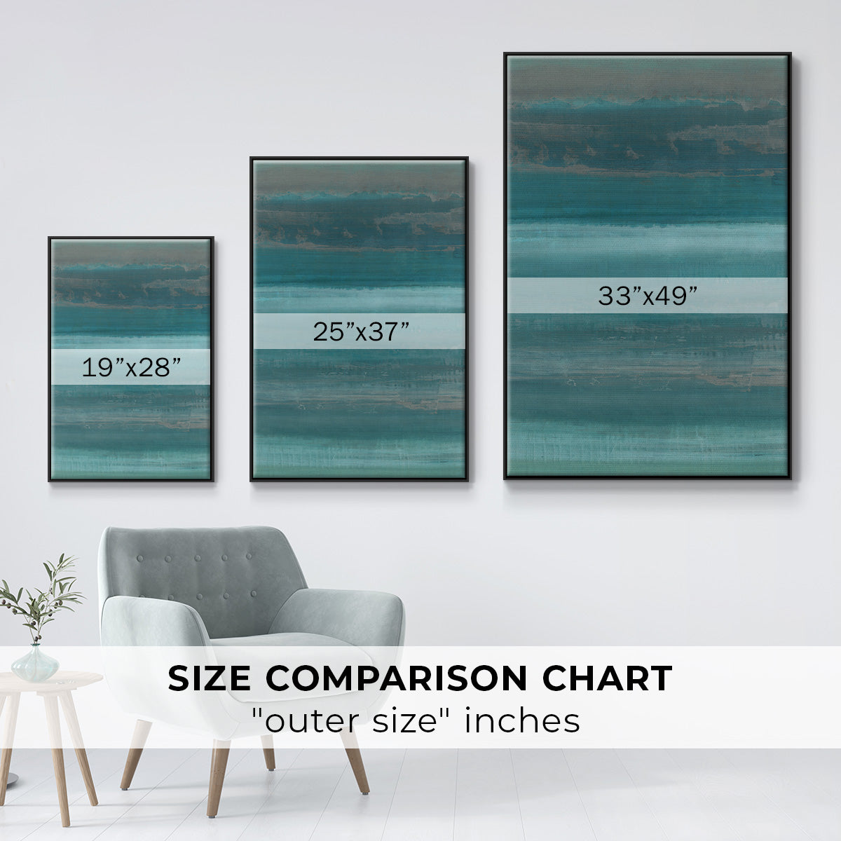 Stars & Shores I - Floater Framed Canvas Print