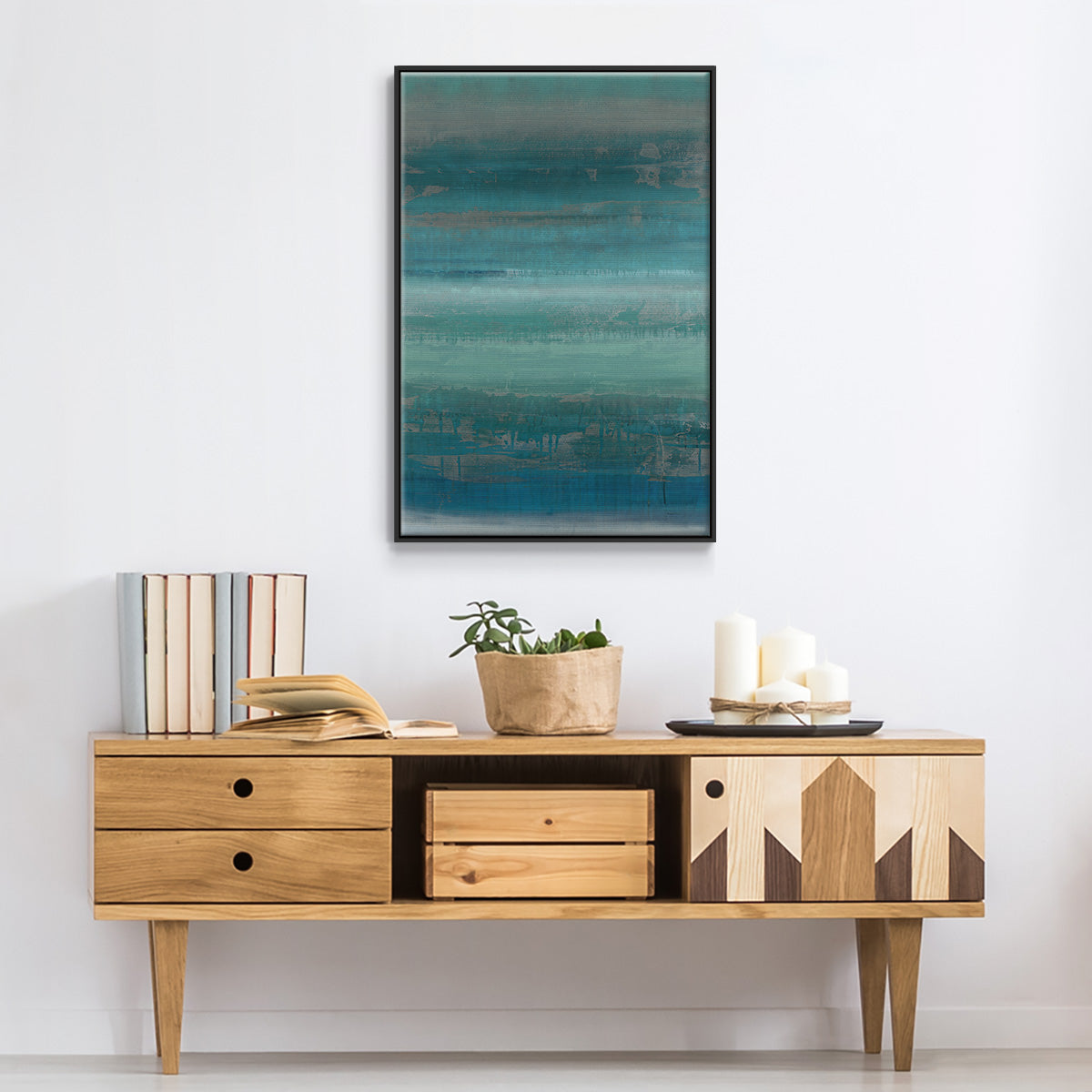 Stars & Shores II - Floater Framed Canvas Print
