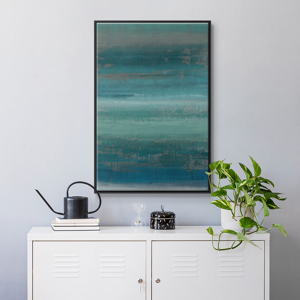 Stars & Shores II - Floater Framed Canvas Print