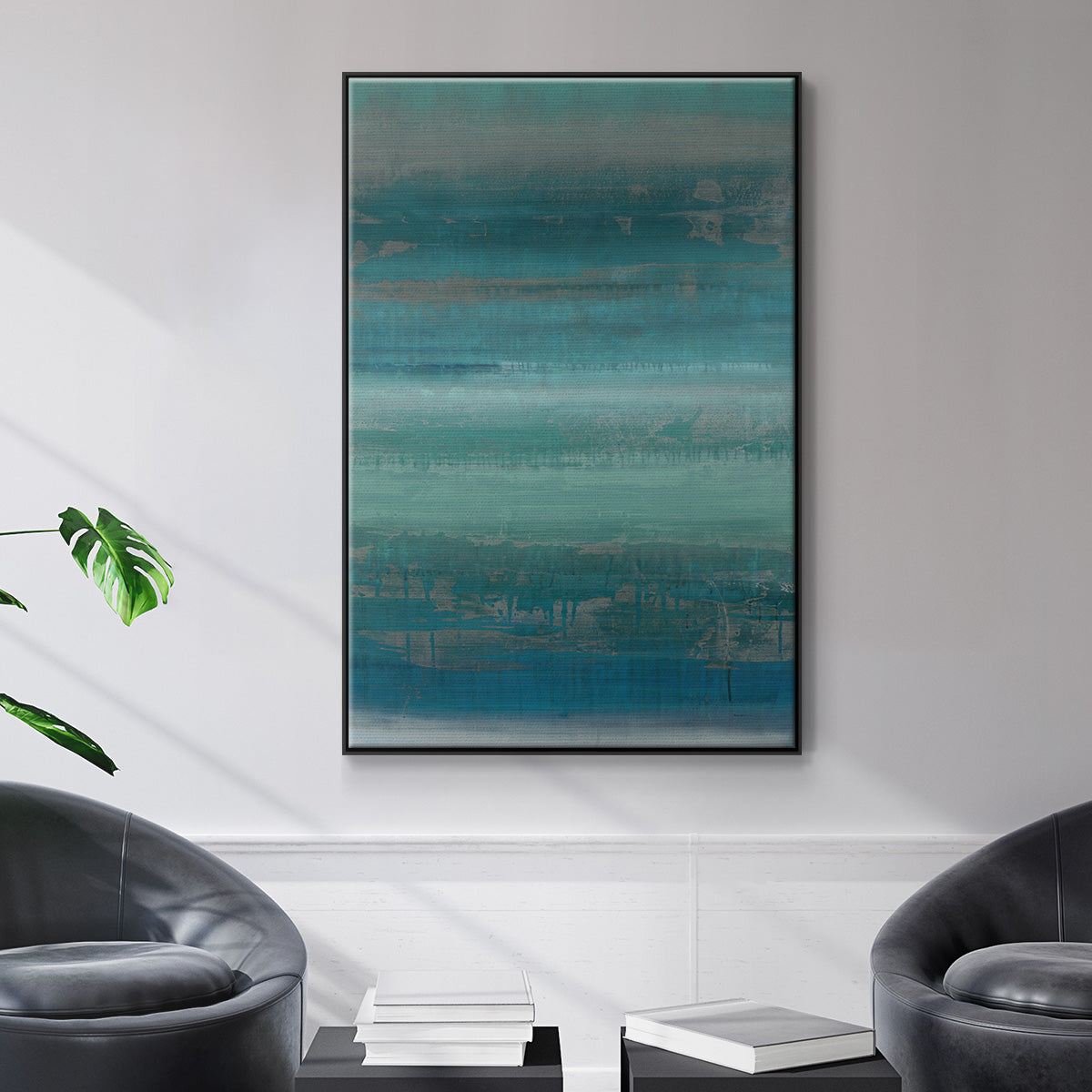 Stars & Shores II - Floater Framed Canvas Print