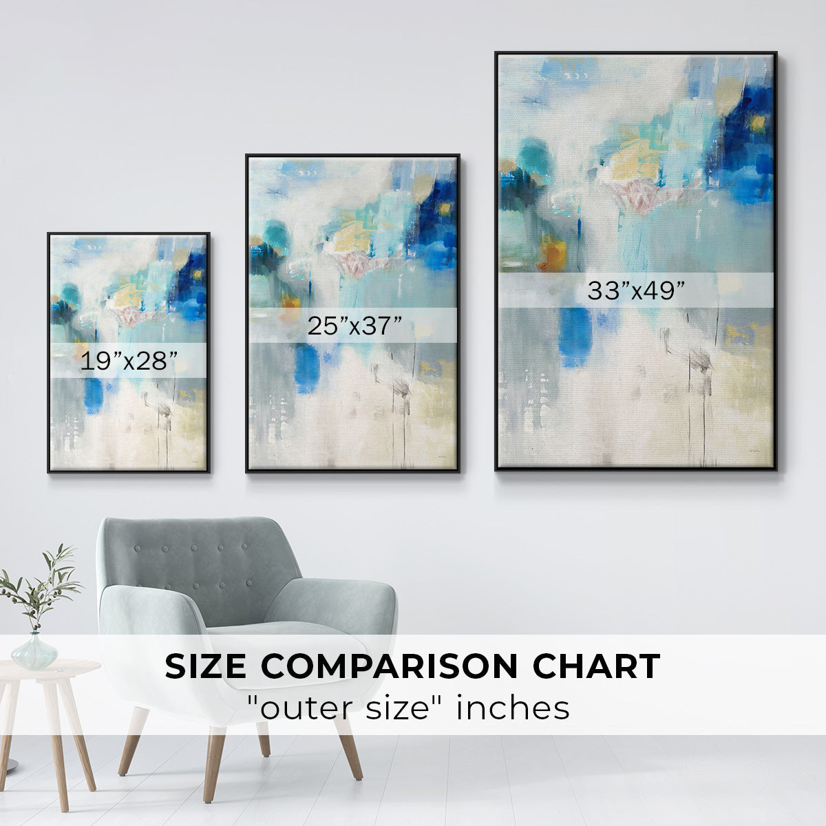 Celeste Motion I - Floater Framed Canvas Print