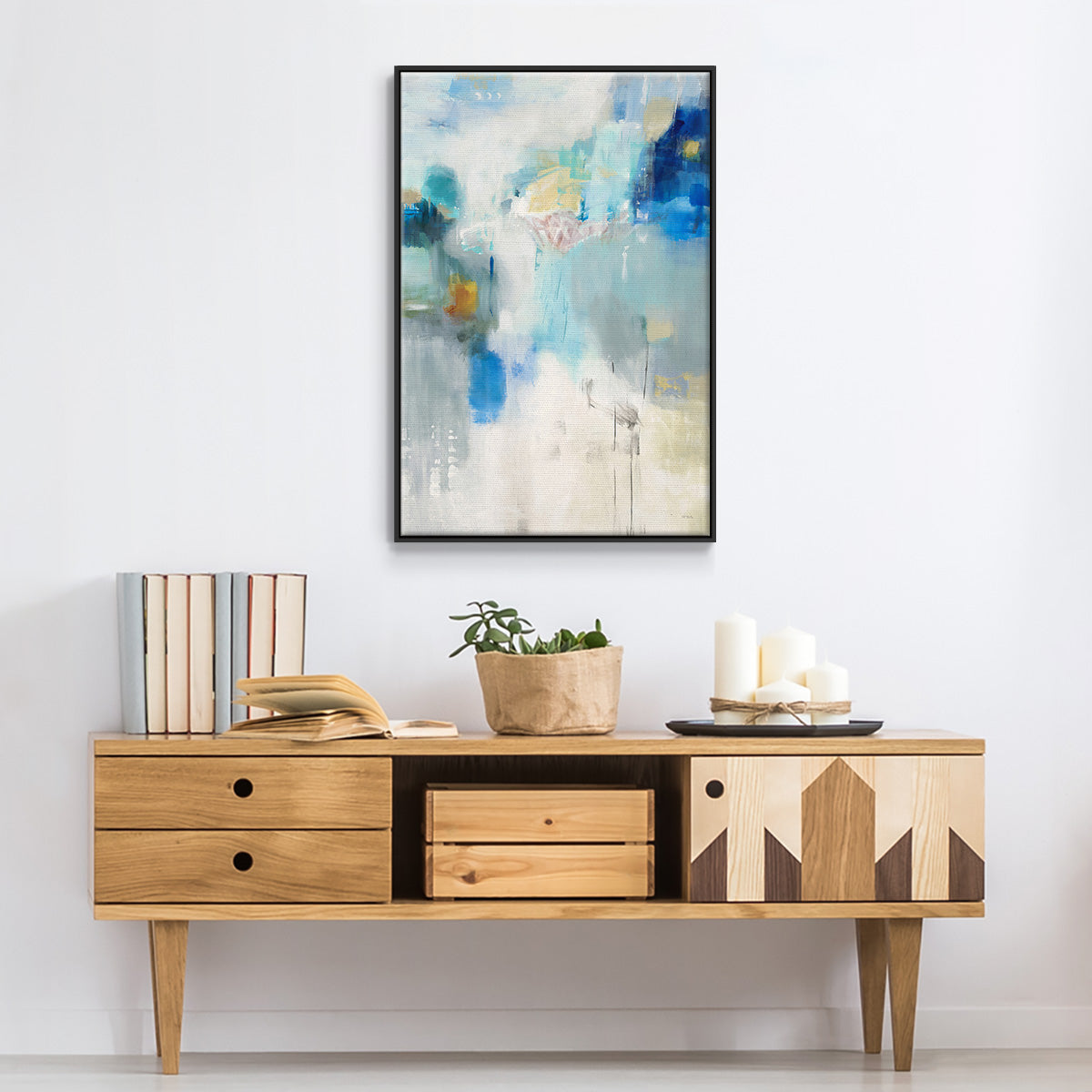 Celeste Motion I - Floater Framed Canvas Print