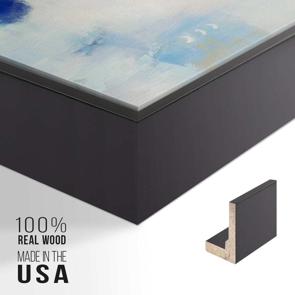 Celeste Motion II - Floater Framed Canvas Print