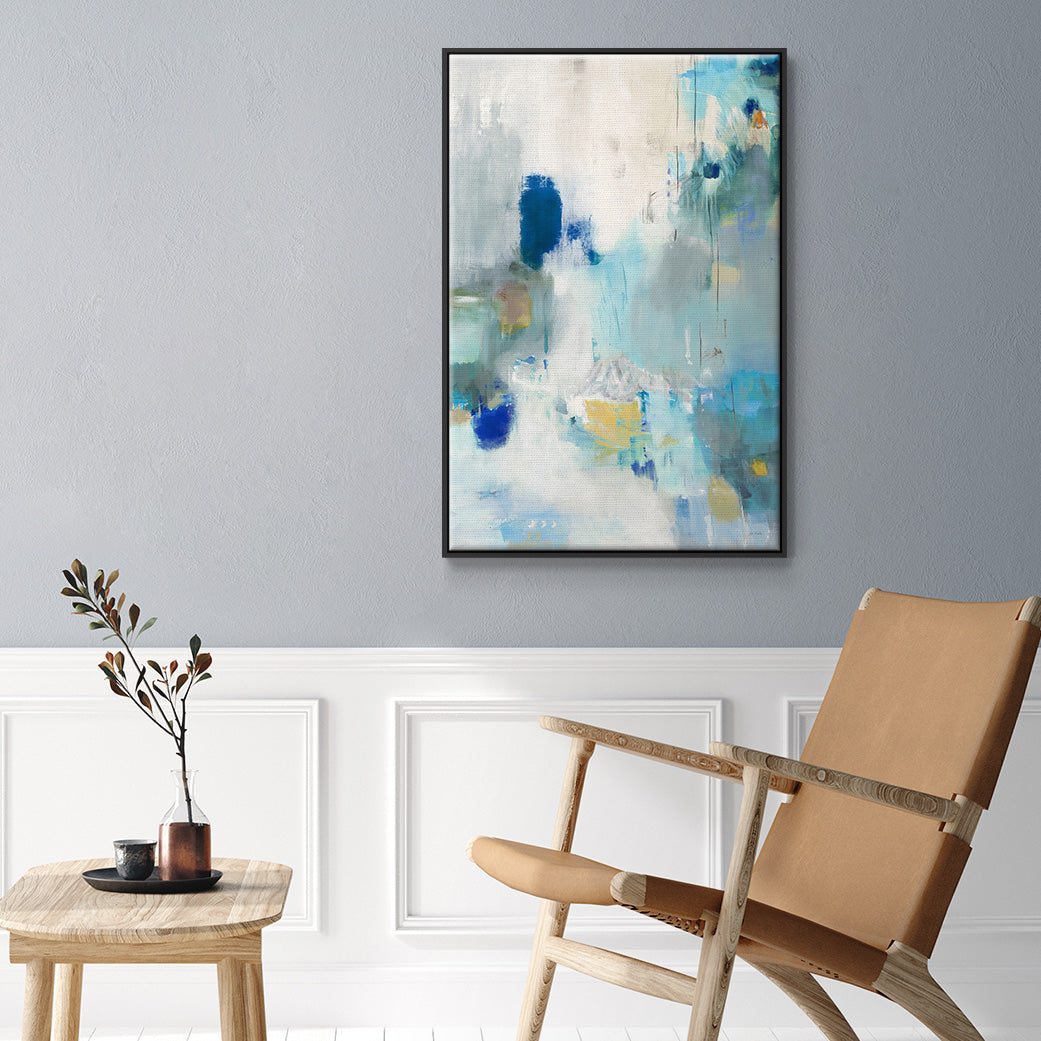 Celeste Motion II - Floater Framed Canvas Print