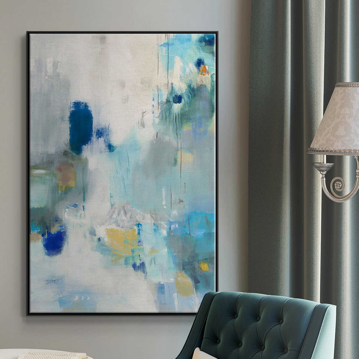 Celeste Motion II - Floater Framed Canvas Print