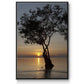 Sunset Silhouette - Floater Framed Canvas Print
