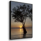 Sunset Silhouette - Floater Framed Canvas Print