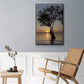 Sunset Silhouette - Floater Framed Canvas Print