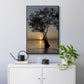 Sunset Silhouette - Floater Framed Canvas Print