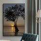 Sunset Silhouette - Floater Framed Canvas Print