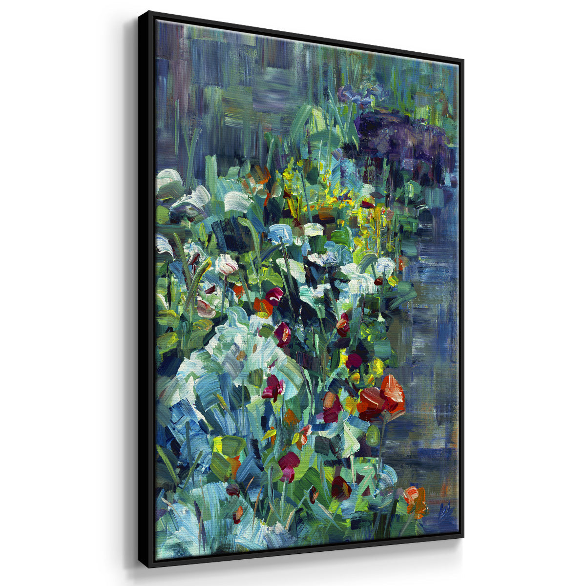 Lots of Love in the Garden - Floater Framed Canvas Print