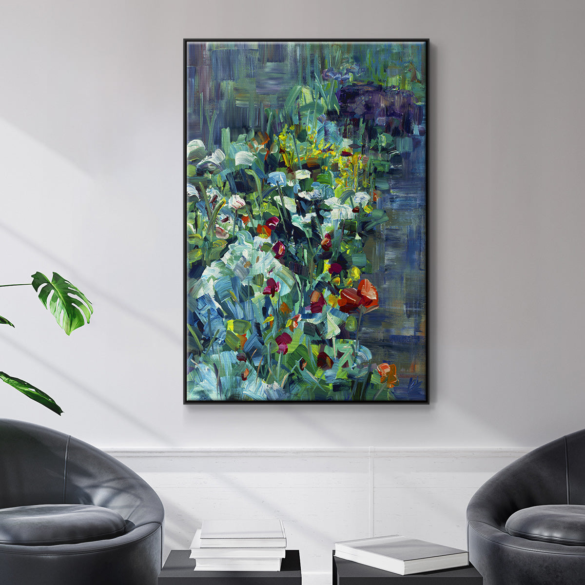 Lots of Love in the Garden - Floater Framed Canvas Print