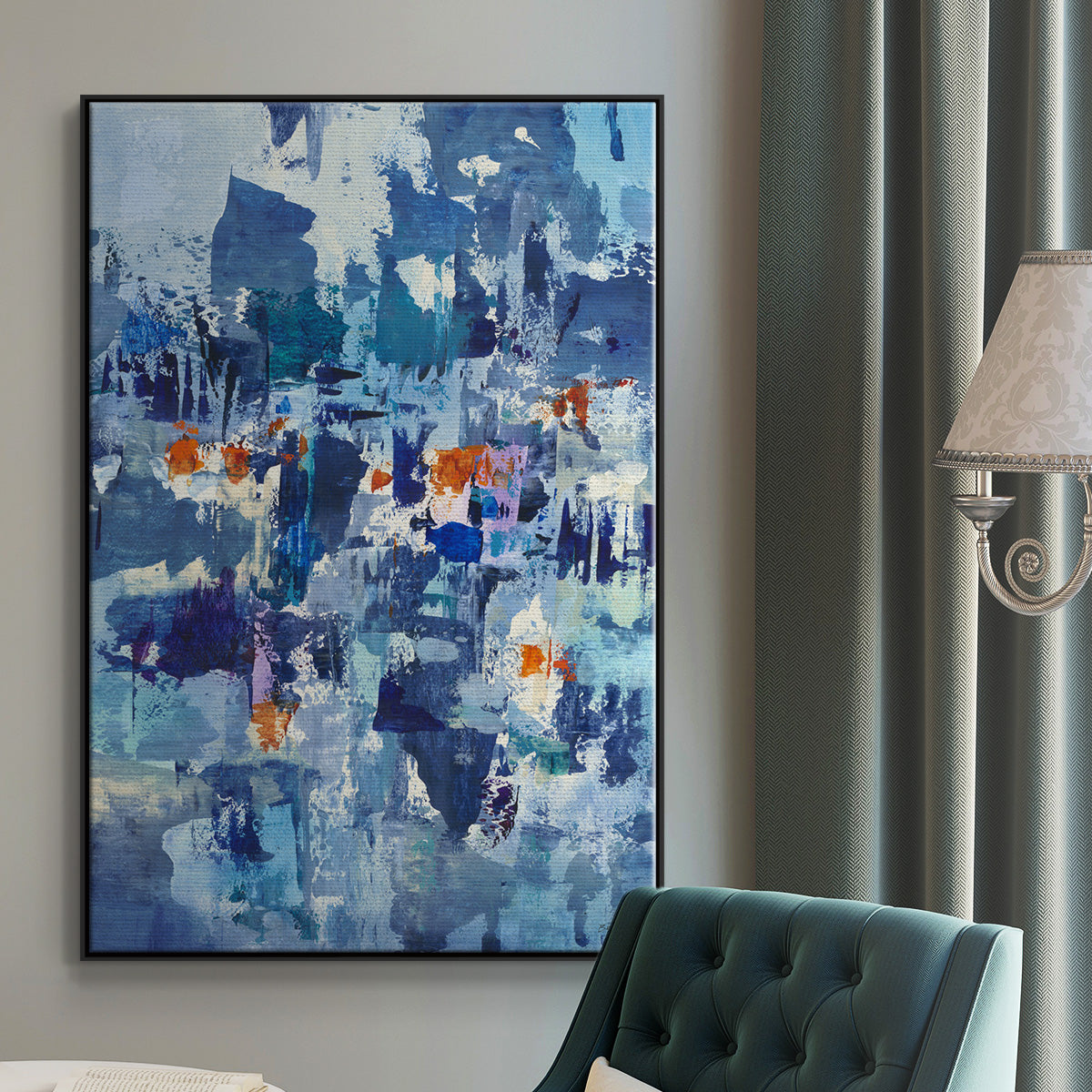 Reticent III - Floater Framed Canvas Print