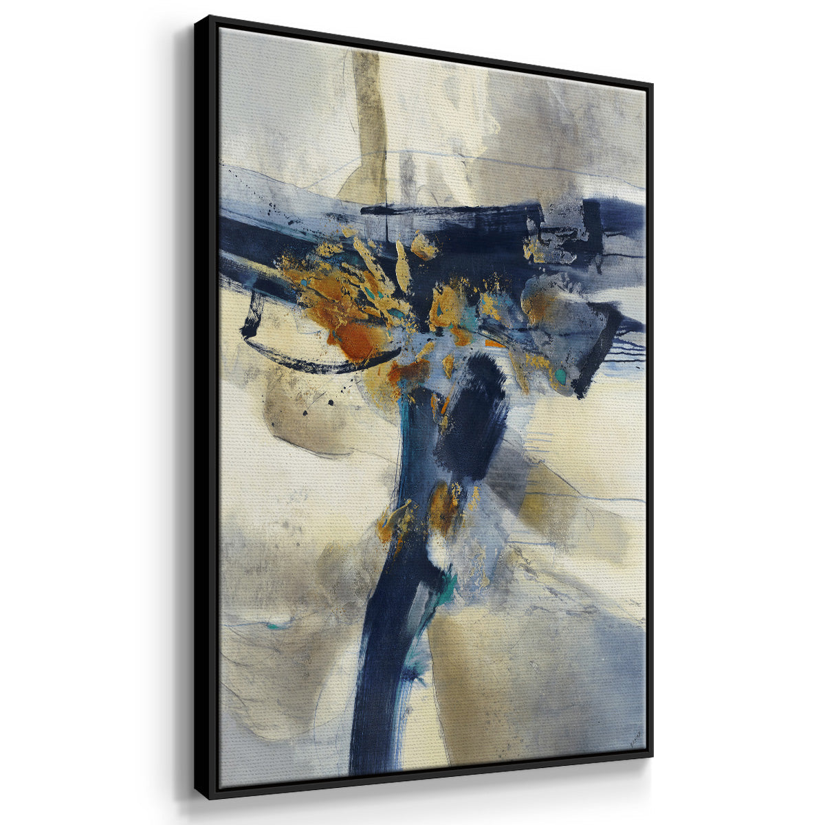 Blast - Floater Framed Canvas Print