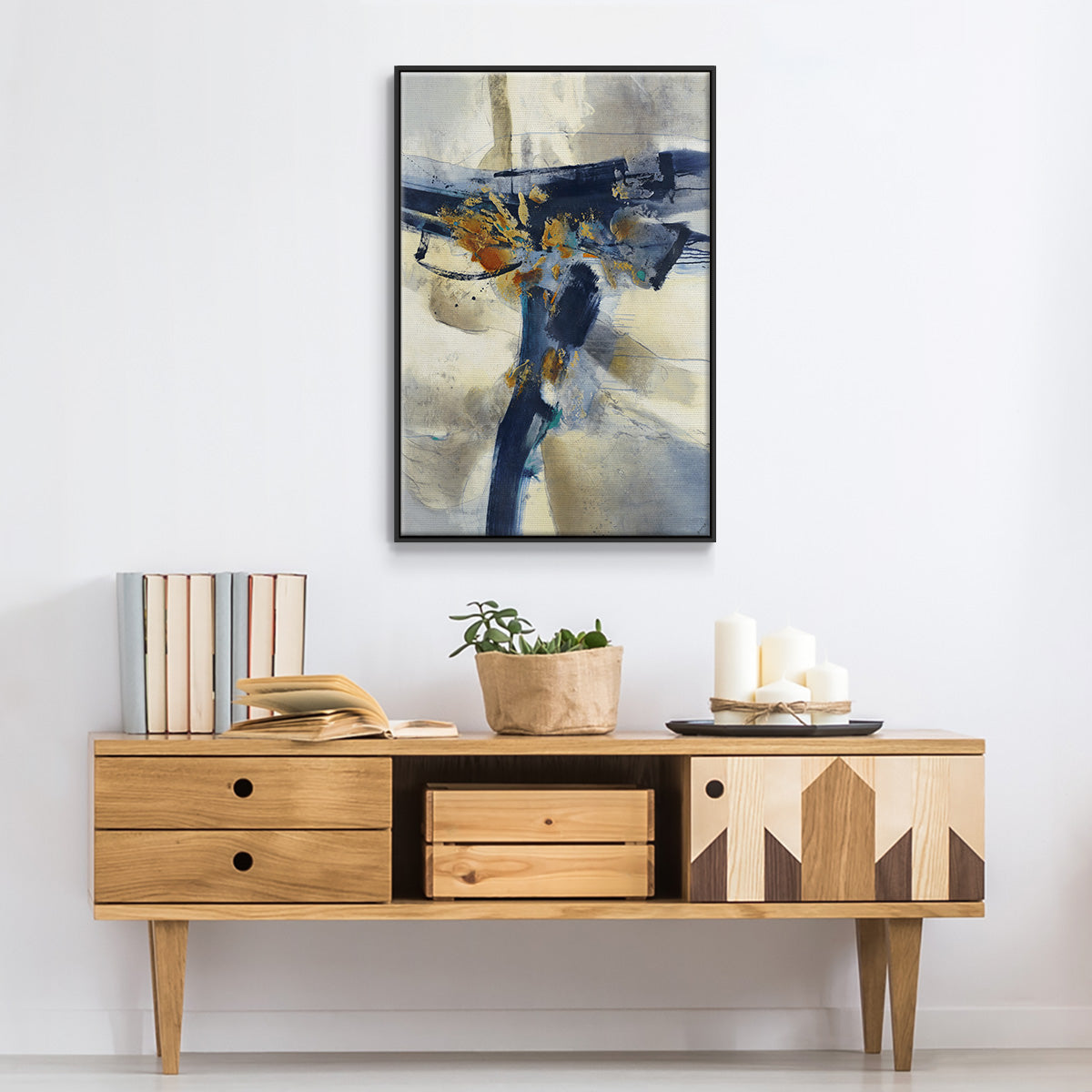 Blast - Floater Framed Canvas Print
