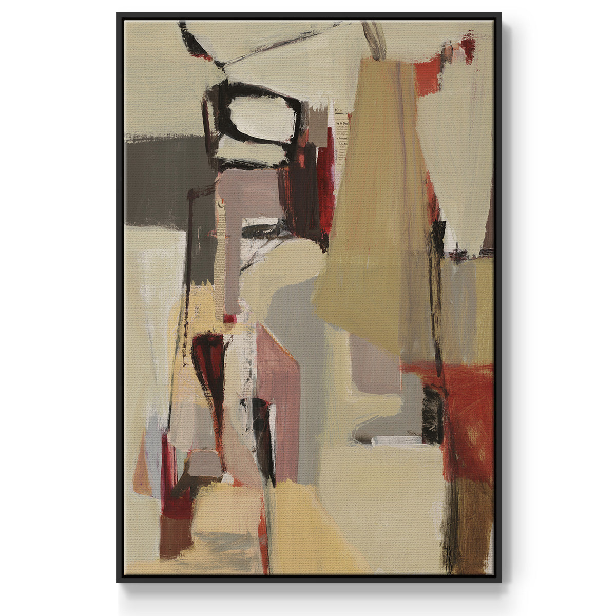 Peaches - Floater Framed Canvas Print