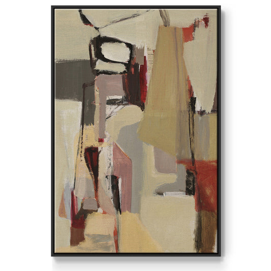 Peaches - Floater Framed Canvas Print