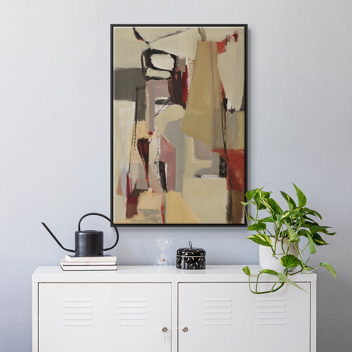 Peaches - Floater Framed Canvas Print