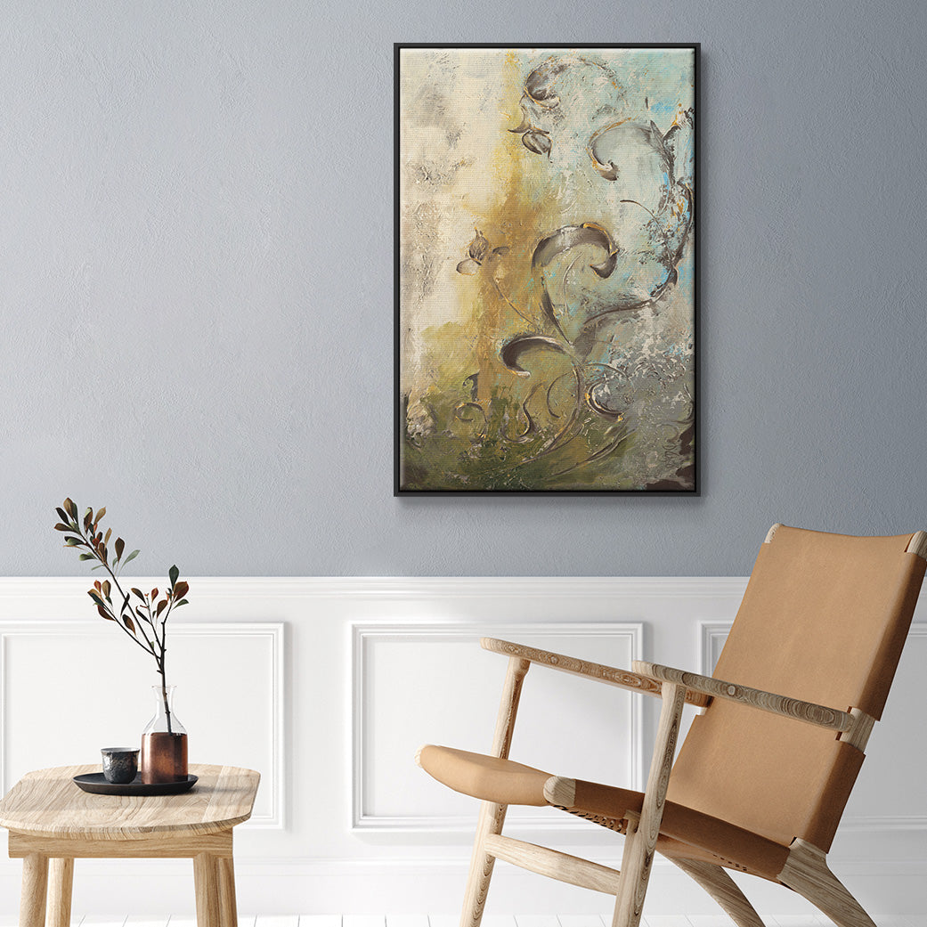 Enchanted Garden I - Floater Framed Canvas Print