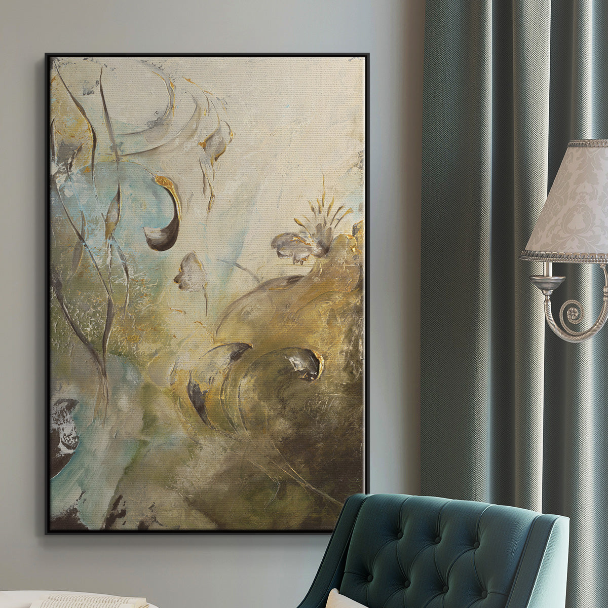 Enchanted Garden II - Floater Framed Canvas Print