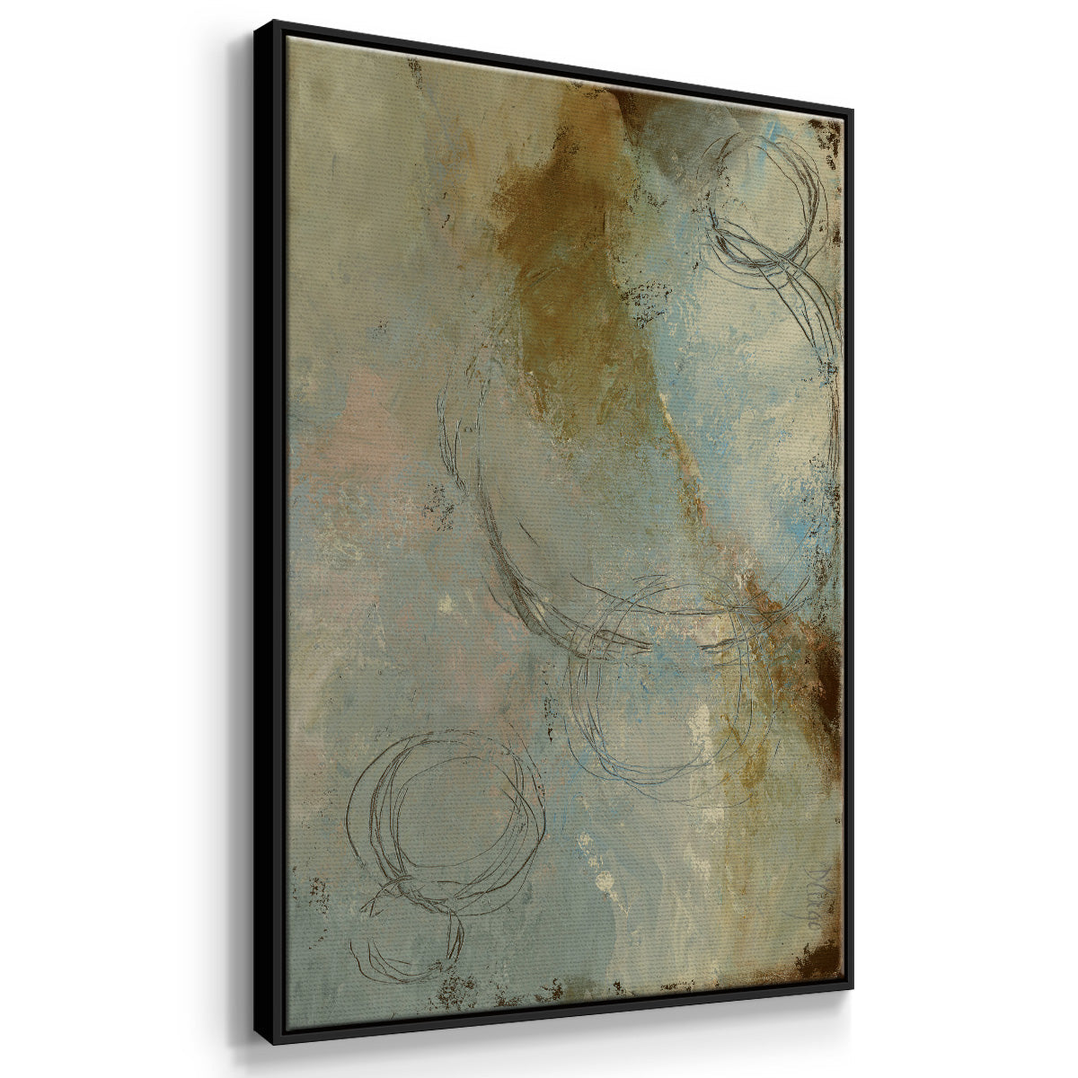 Zen Path I - Floater Framed Canvas Print