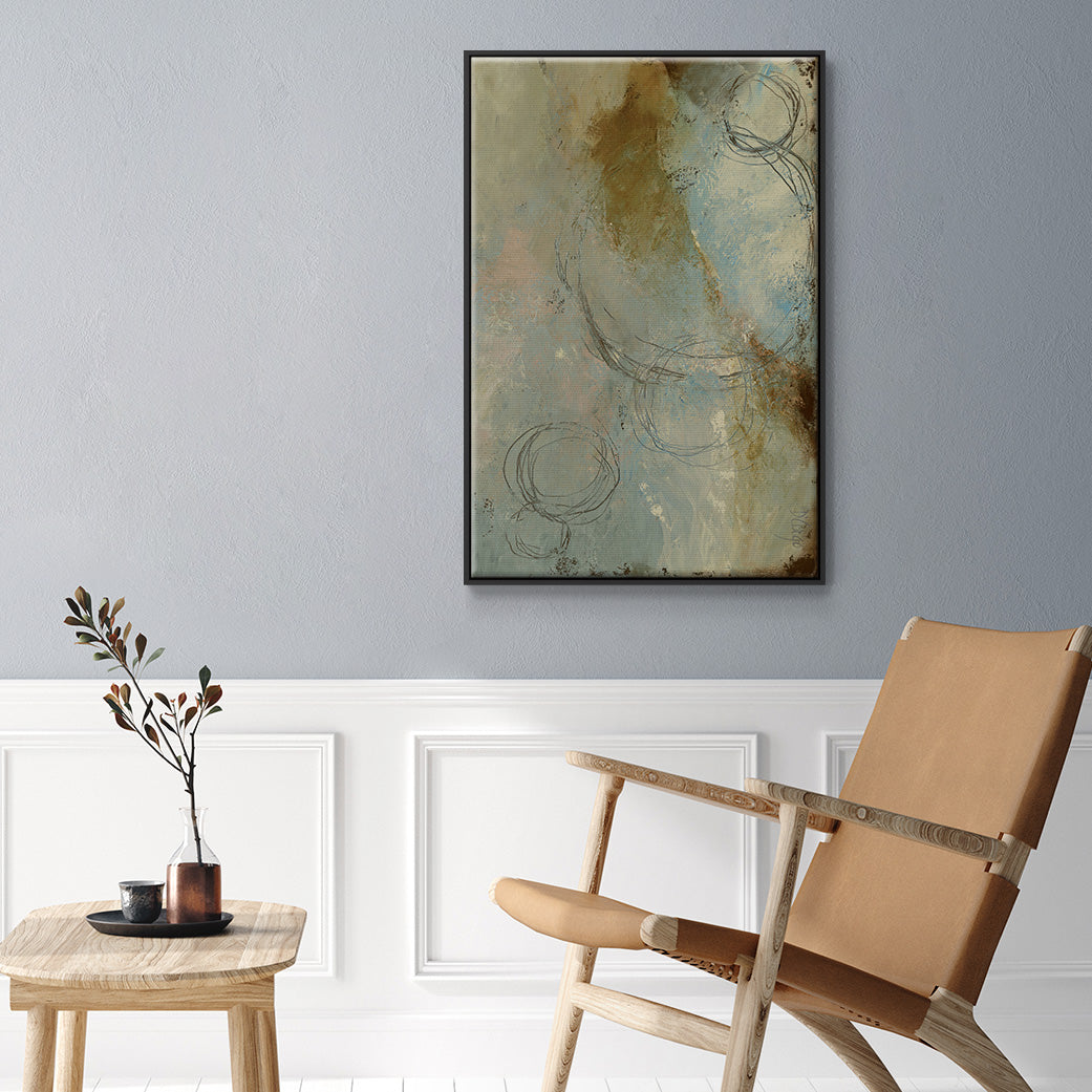 Zen Path I - Floater Framed Canvas Print