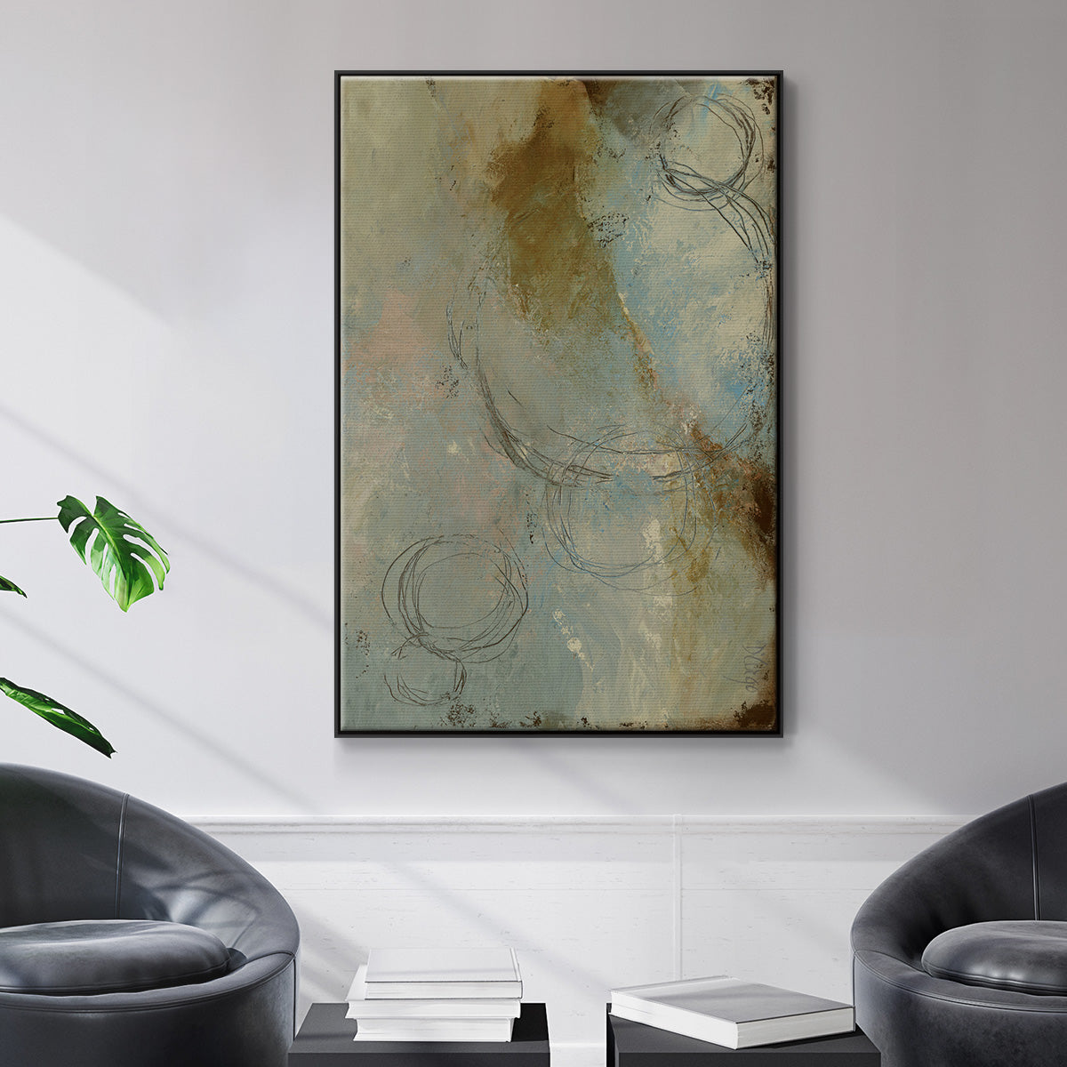 Zen Path I - Floater Framed Canvas Print
