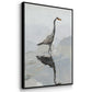 Heron - Floater Framed Canvas Print