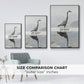 Heron - Floater Framed Canvas Print