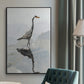 Heron - Floater Framed Canvas Print