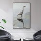 Heron - Floater Framed Canvas Print