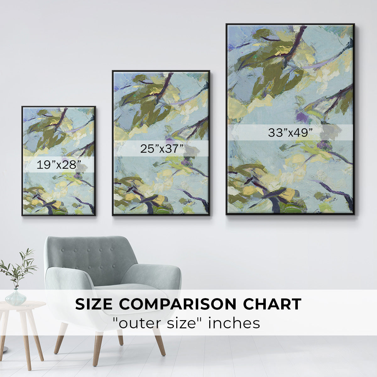 Aqua Sky - Floater Framed Canvas Print