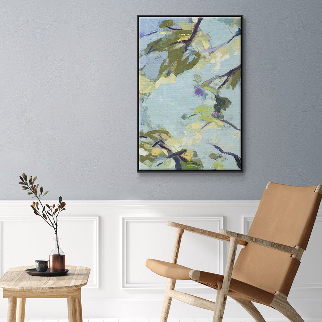 Aqua Sky - Floater Framed Canvas Print