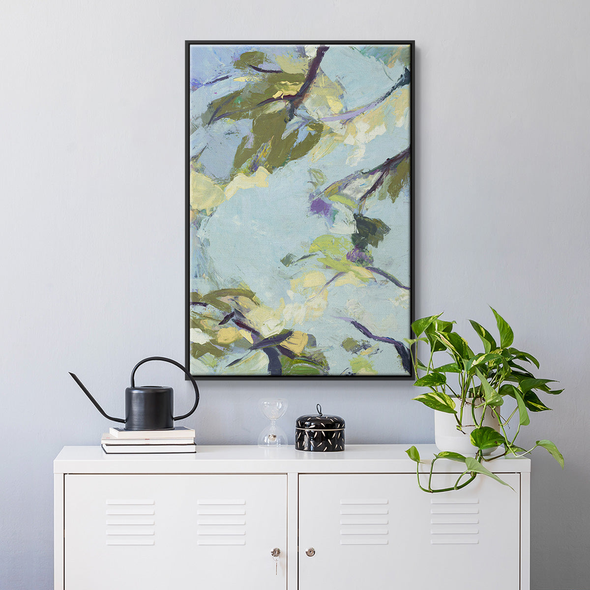 Aqua Sky - Floater Framed Canvas Print