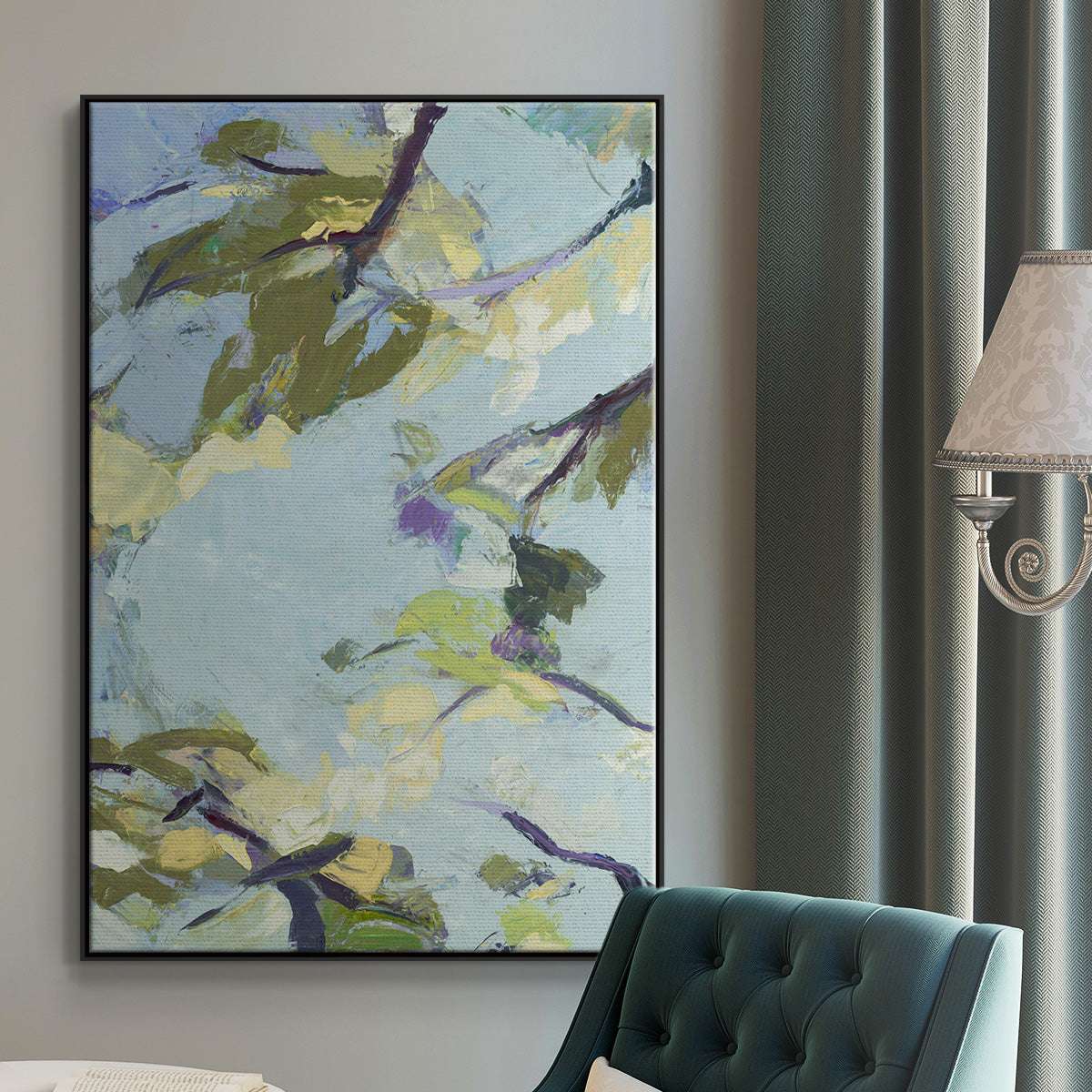 Aqua Sky - Floater Framed Canvas Print