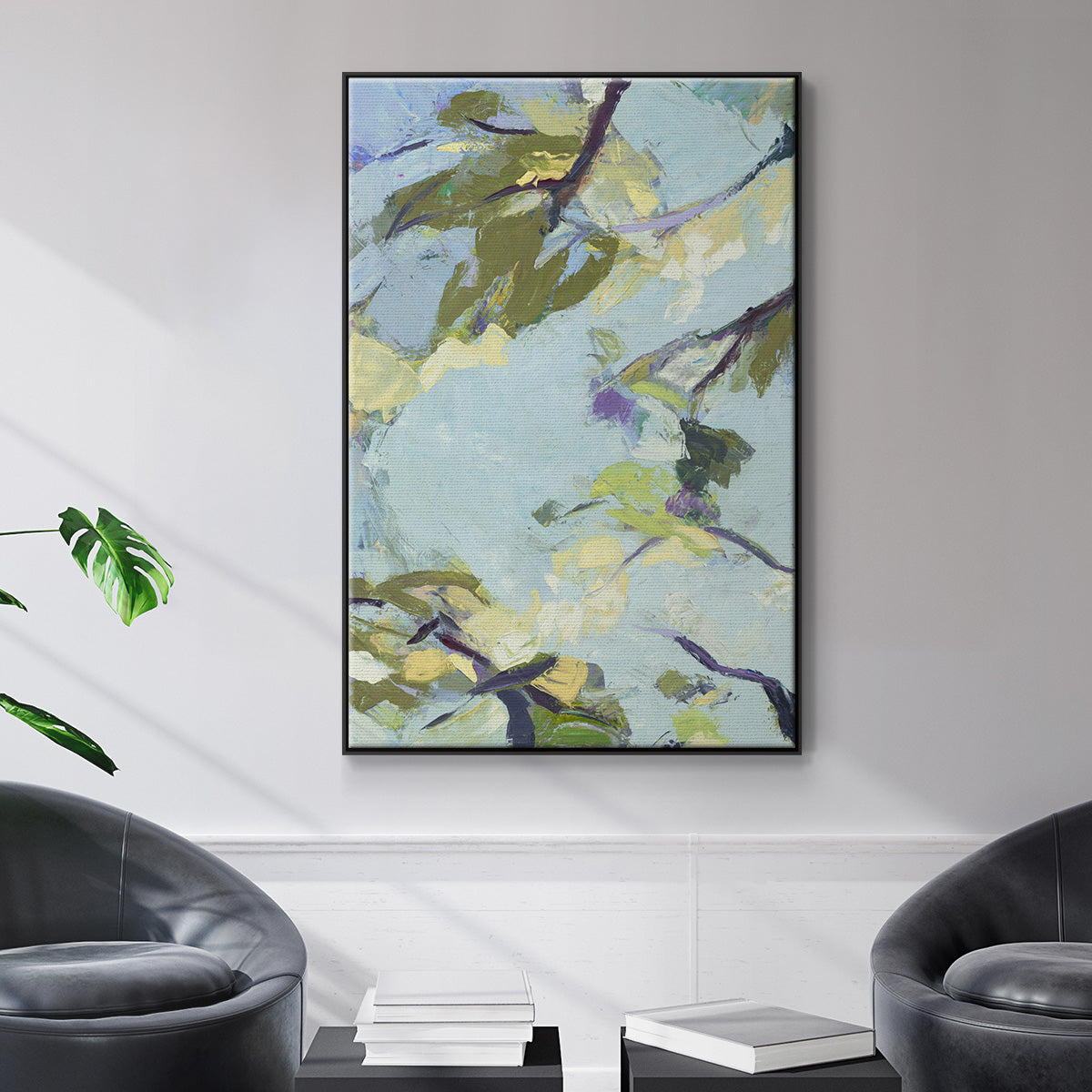 Aqua Sky - Floater Framed Canvas Print